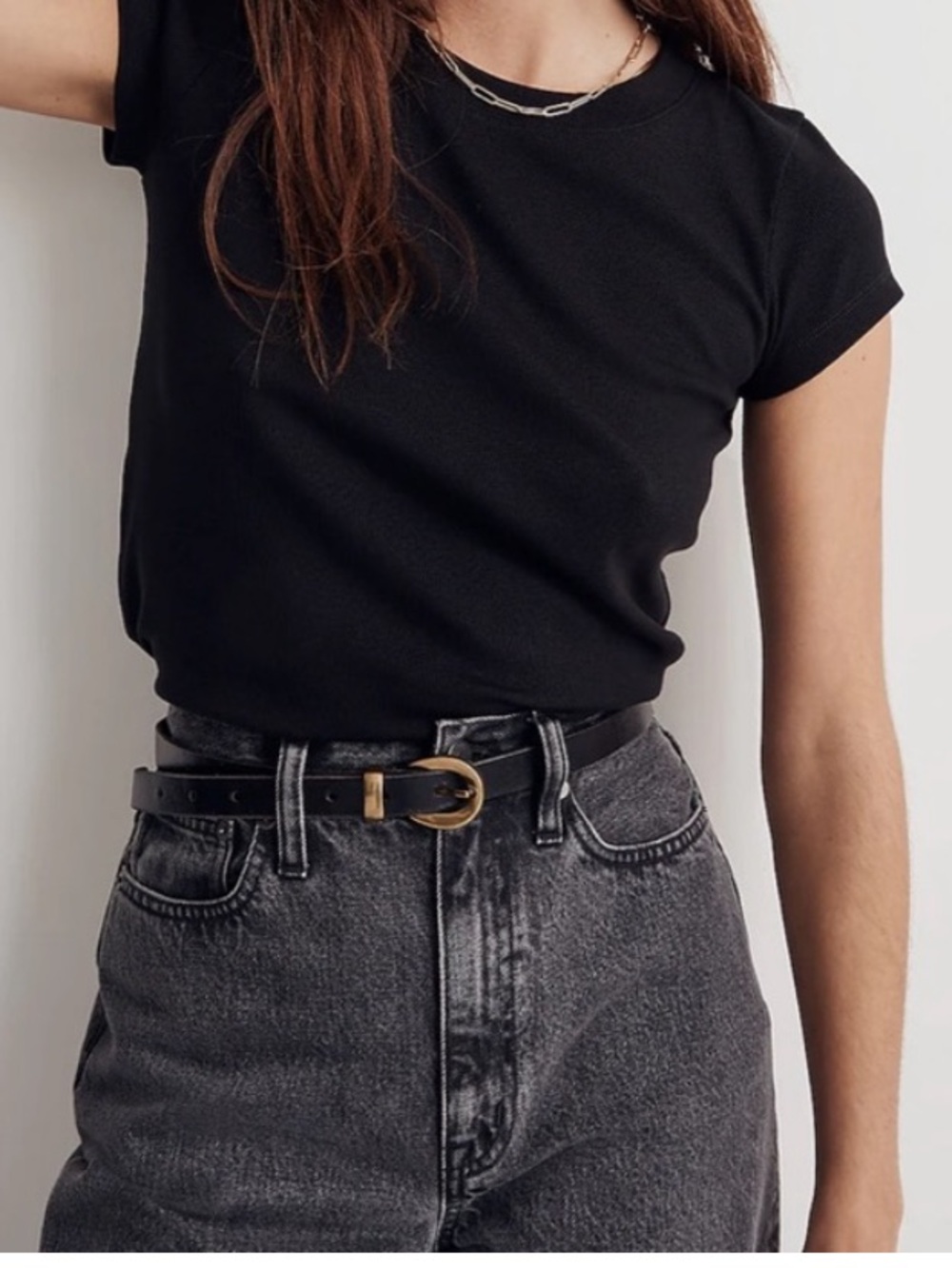Madewell Black Crewneck Tee